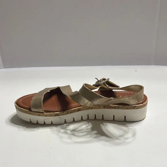 Unisa Gold Strappy Sandals - Picture 3 of 12